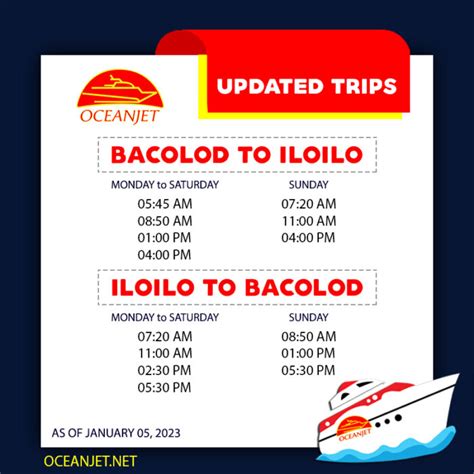 oceanjet schedule bacolod